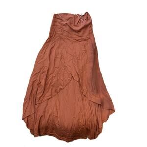 O'Neill maxi skirt peach-colored high-low wrap Womans Medium